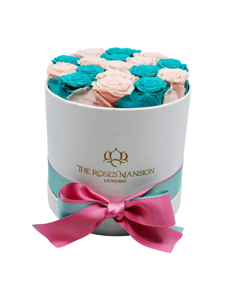 Tiffany Blue & Light Pink Roses